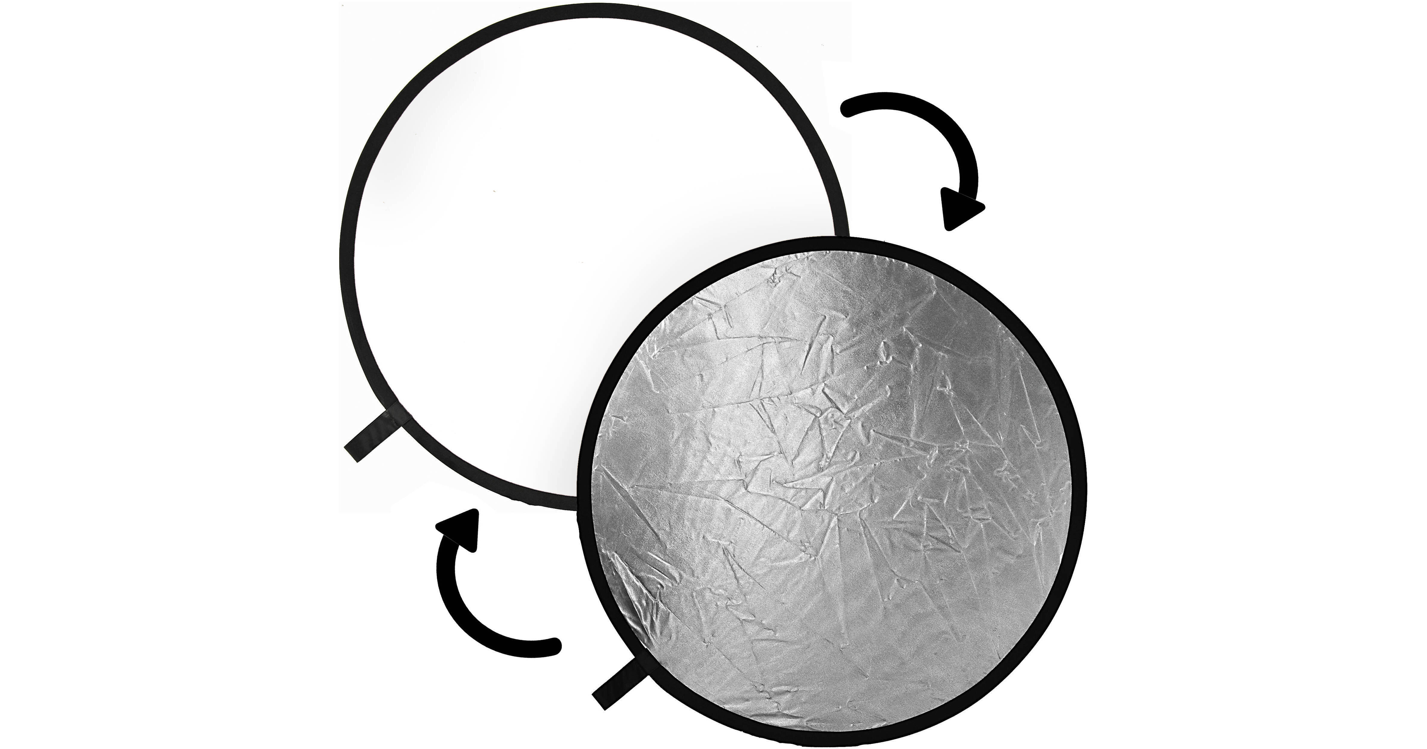 Impact Collapsible Circular Reflector Disc - Silver/White - 12