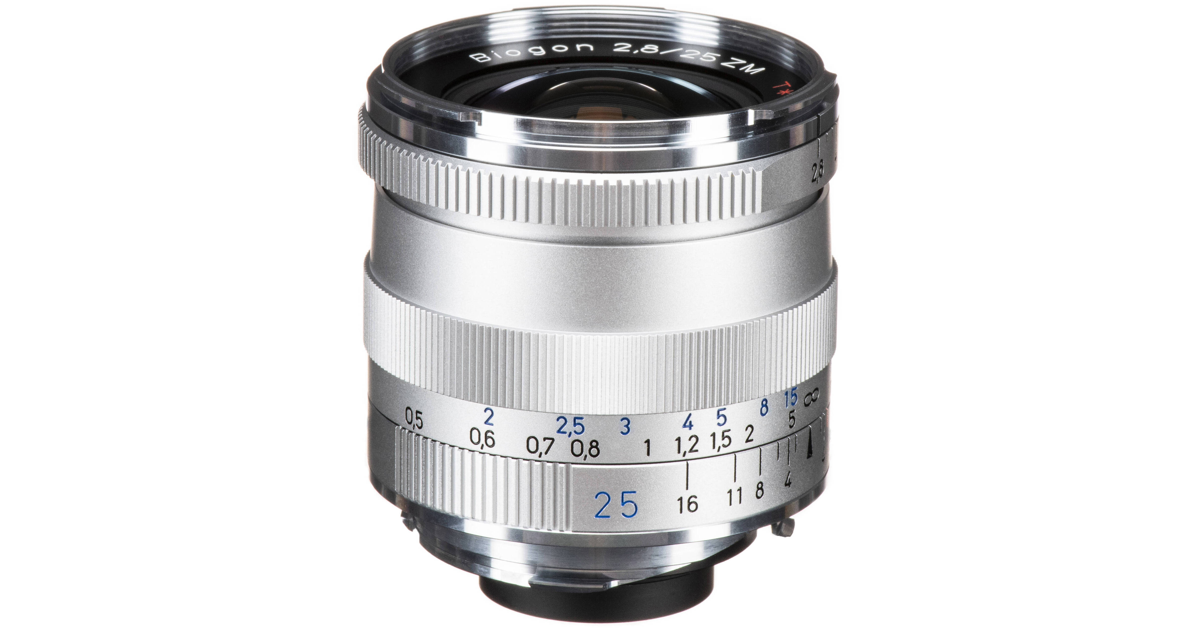 ZEISS Biogon T* 25mm f/2.8 ZM Lens (Silver)