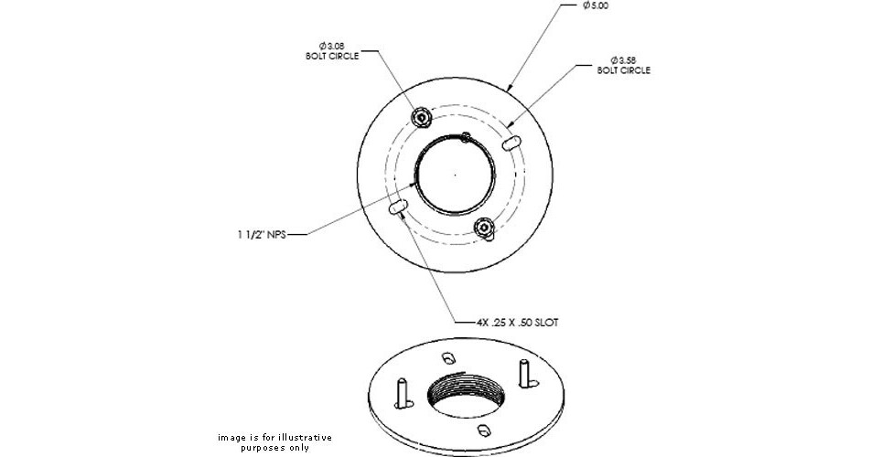 Chief CMA106 Junction Box Assembly Ceiling Plate CMA106 B&H
