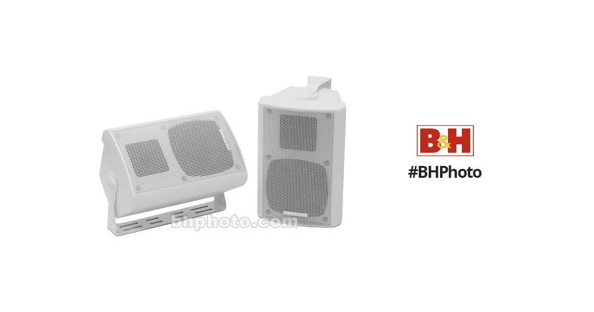 AudioSource LS400 Speakers - Pair - White LS 400 B&H Photo Video