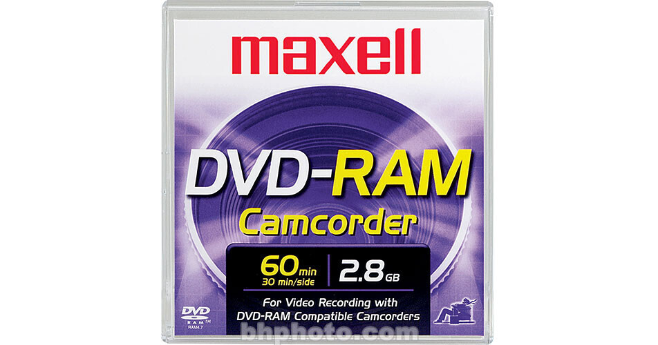 Maxell 2.8GB DVDRAM Disc for DVD Camcorders 567620 B&H Photo