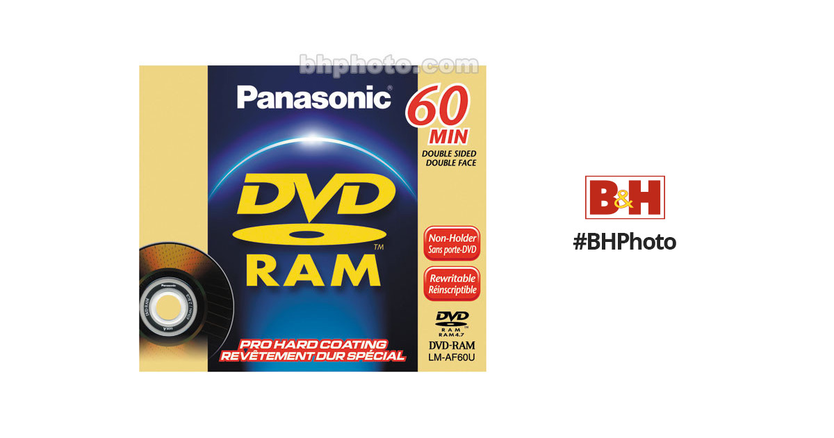 Panasonic 2.8GB DVD-RAM Disc for DVD Camcorders LM-AF60U B&H