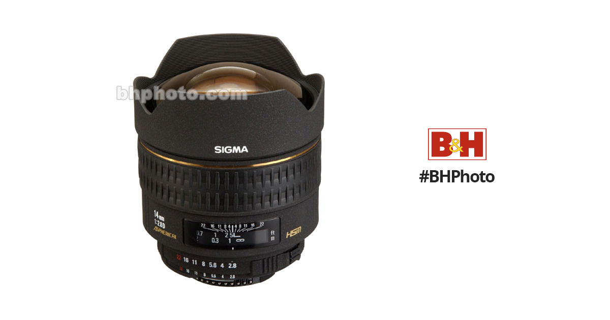 Sigma Super Wide Angle 14mm f/2.8 EX Aspherical HSM Autofocus Lens for  Nikon AF-D