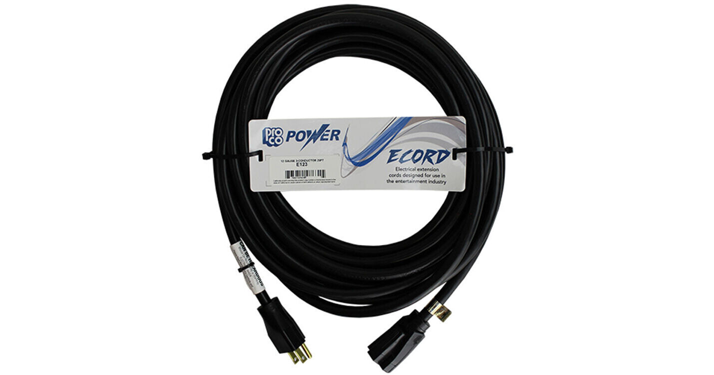 Pro Co Sound ECord Electrical Extension Cord (16Gauge) E16312