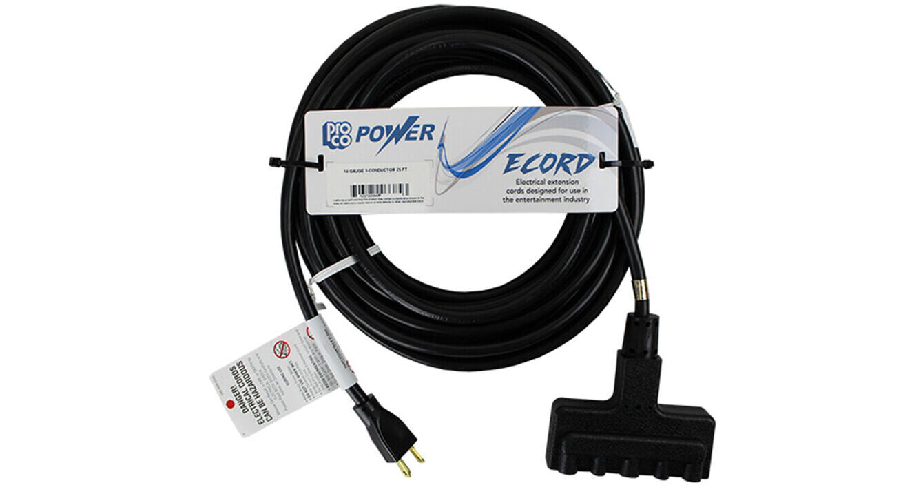 Pro Co Sound ECord Electrical Extension Cord (14Gauge)