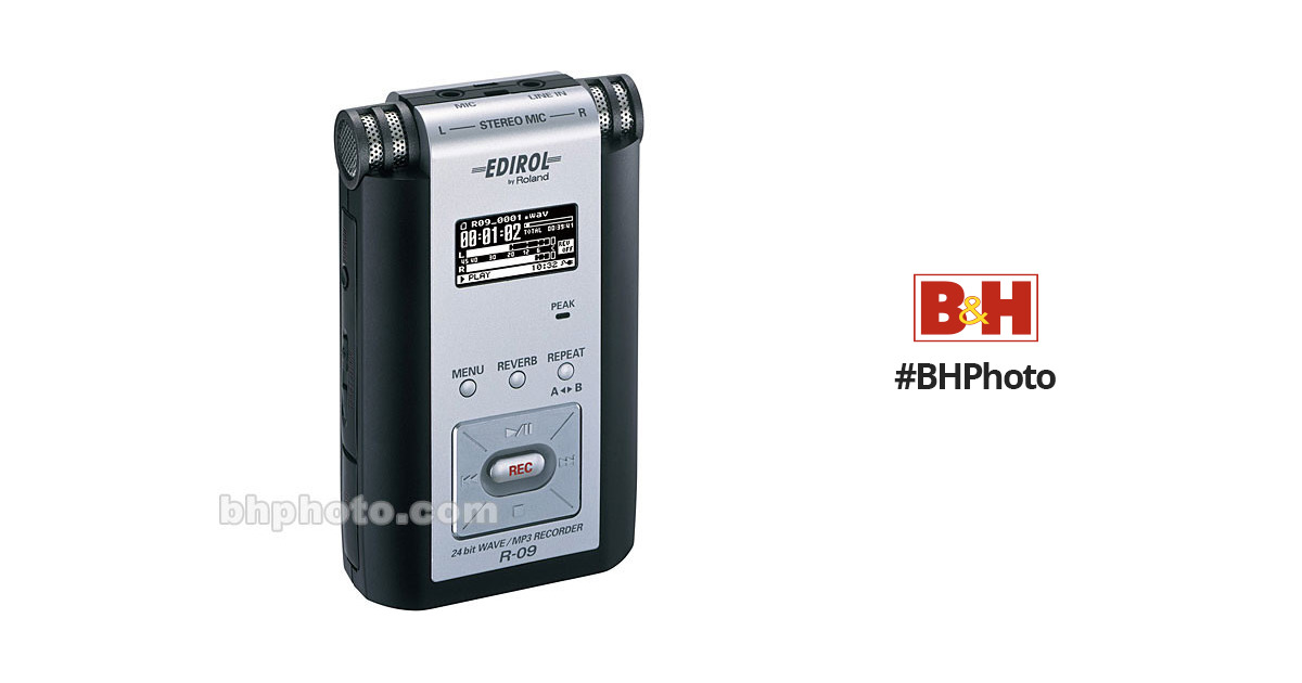 Edirol / Roland R-09 - Portable 24-Bit WAV/MP3 Audio R-09 B&H