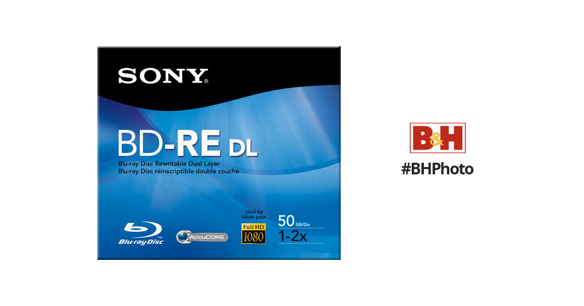 Sony BNE-50RH BD-RE 50GB Blu-ray Recordable Disc BNE50RH/US B&H