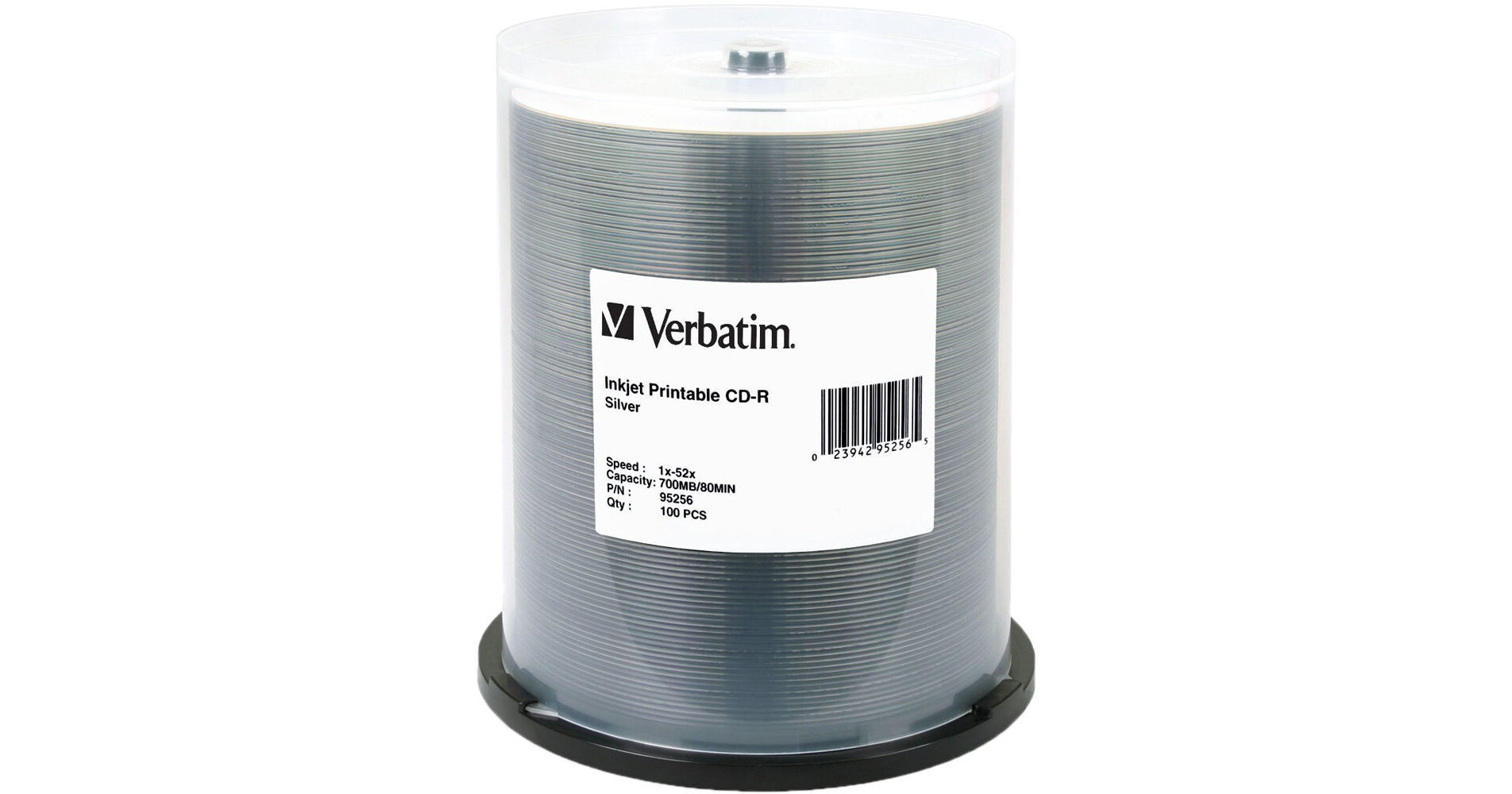 Verbatim CD-R Silver Inkjet Disc (100) 95256 B&amp;H Photo Video