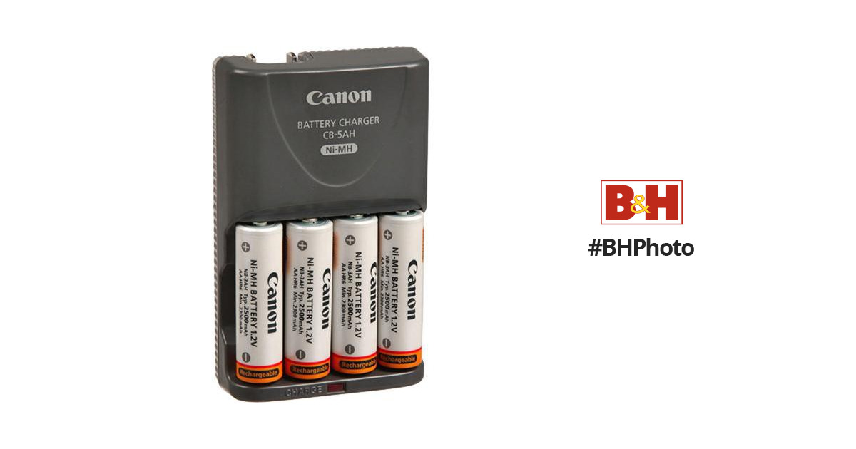 Canon CBK4-300 AA Battery and Charger Kit 1169B001 B&H Photo