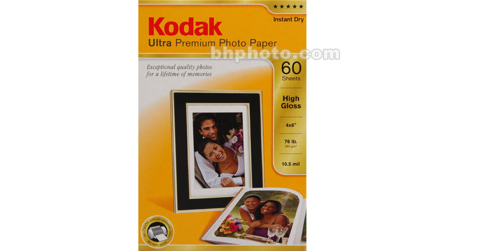 Kodak Ultra Premium Photo Paper High Gloss 4x6 60 8651200 1152