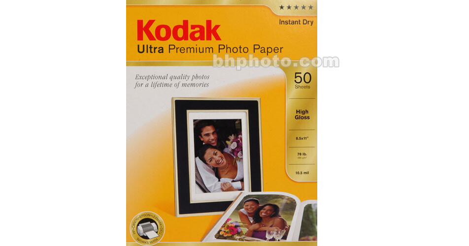 Kodak Ultra Premium Photo Paper (High Gloss) 8.5x11" 1704444