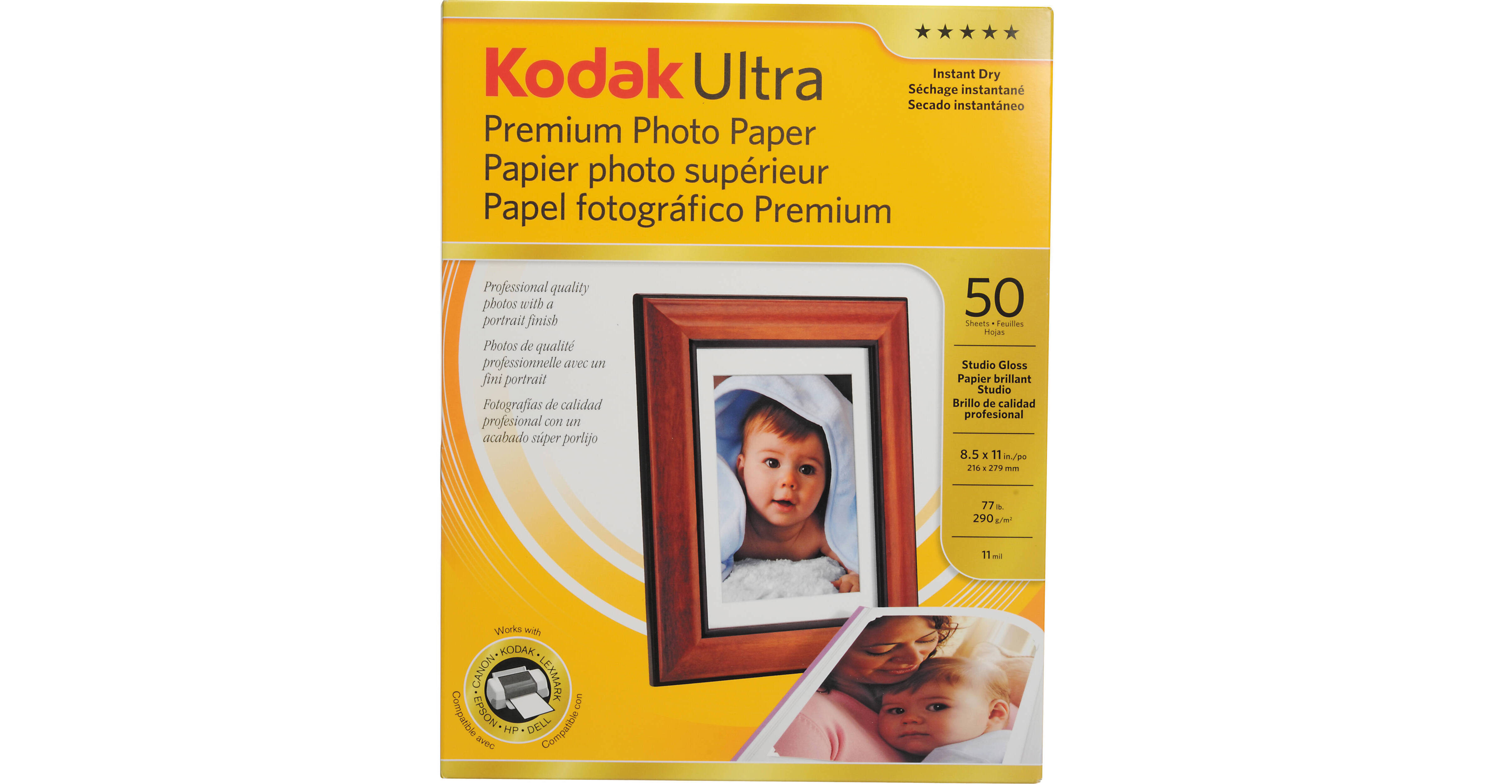 Kodak Ultra Premium Photo Paper 10 Mil High-Gloss 8-1/2 x 11 25 Sheets/Pack