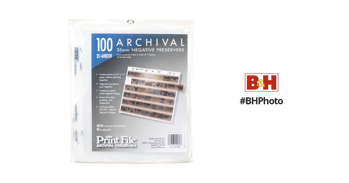 Print File Archival Photo Box (Black) 290-0460 B&H Photo Video