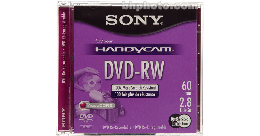 Sony 8cm DVD-RW 60 Minute Double-Sided, Recordable DMW60DSR2H