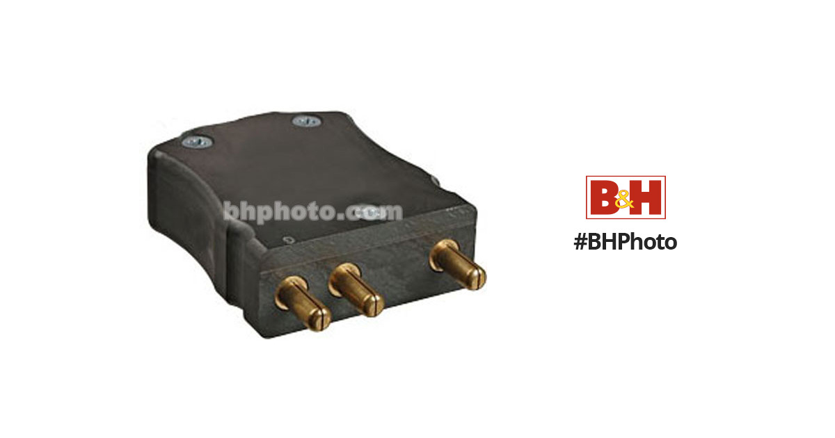 ETC Male Stage Pin Connector, Black 20 Amps B B&H Photo Video