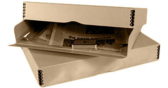 Archival Methods 20x24 Drop Front Drop Front Storage Box (Broadsheet Flat  Newspaper Kit , Metal Desiccant Canister)