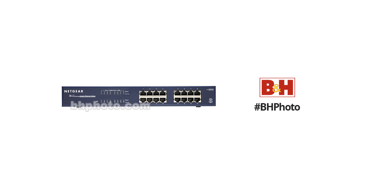 NetGear JGS516 16 Port Gigabit Ethernet Switches 10/100/1000 Mbps