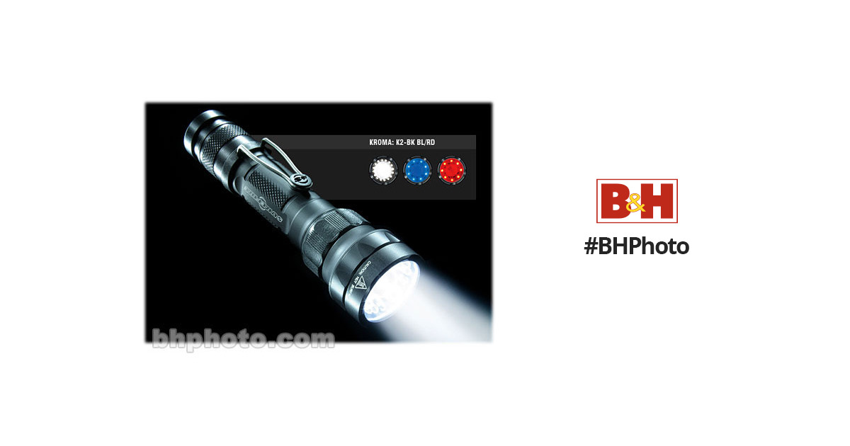 SureFire Kroma LED Flashlight (Black) K2-BK-BL/RD Bu0026H Photo