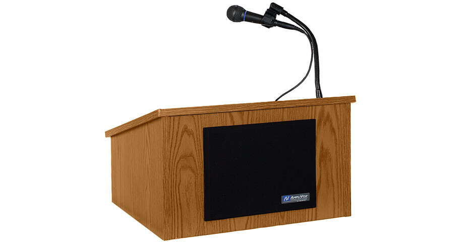 AmpliVox Sound Systems Tabletop Lectern System (Oak) S250OK B&H