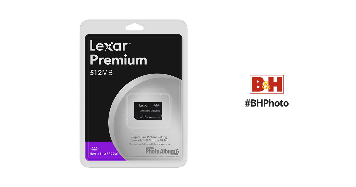 Lexar MSDP512-40-664 512 MB Platinum II Memory Stick Pro Duo Retail Package 