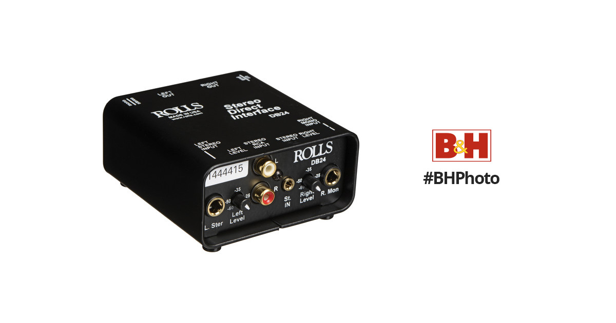 Rolls DB24 Passive Stereo Direct Interface DB24 B&H Photo Video