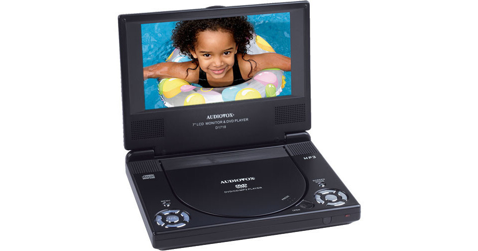 Audiovox D1718 7" 169 Portable DVD Player Package D1718PK B&H