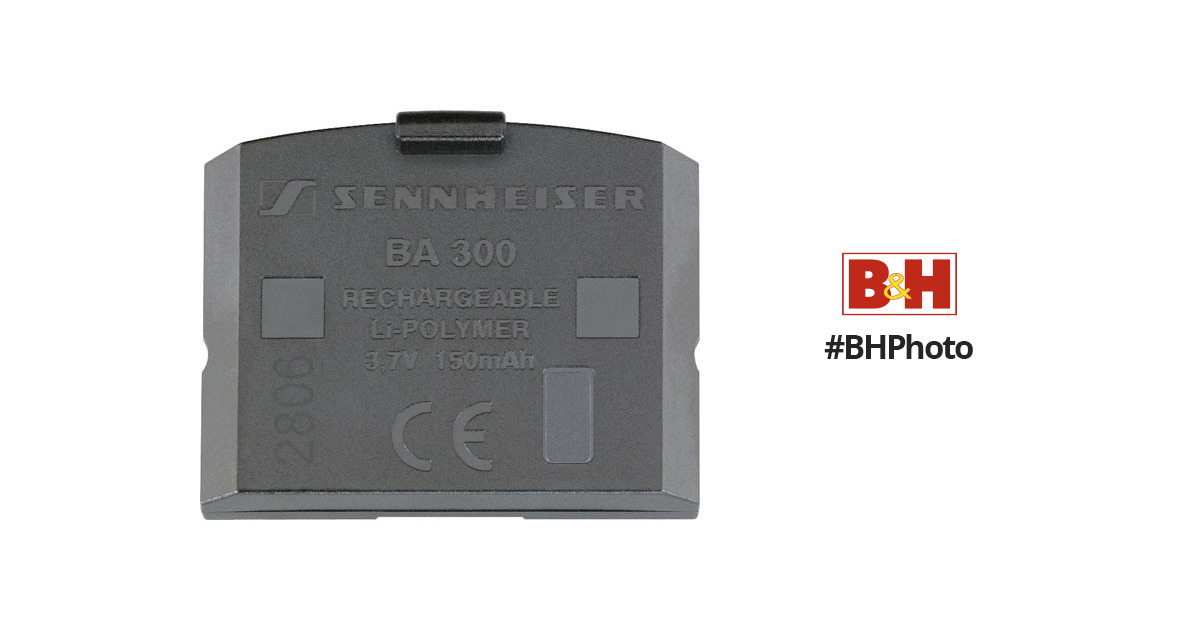 hypothese Tante zijn Sennheiser BA300 - Rechargeable Lithium-Ion Battery 500898 B&H