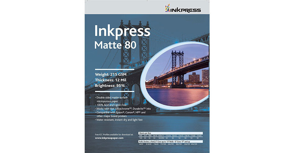 Inkpress Media Duo Matte 80 Paper (17 X 25", 50 Sheets)