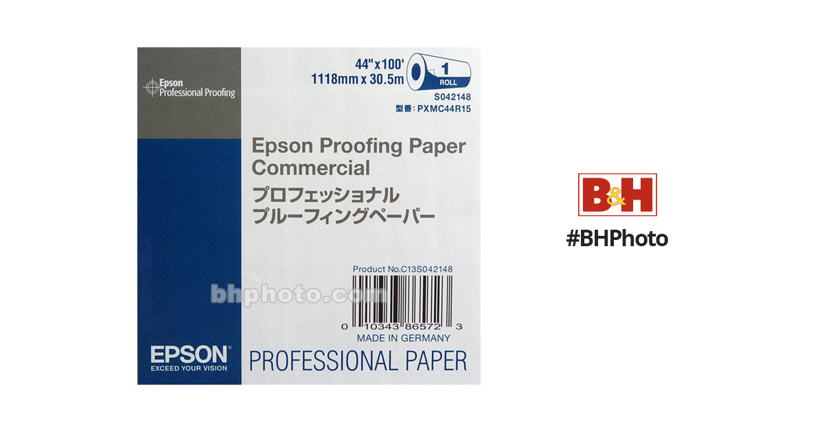 格安SALEスタート】 エプソン EPSON PXMC36R15 プロフェッショナルプルーフィングペーパー 914mm 36ｲﾝﾁ x30.5m 