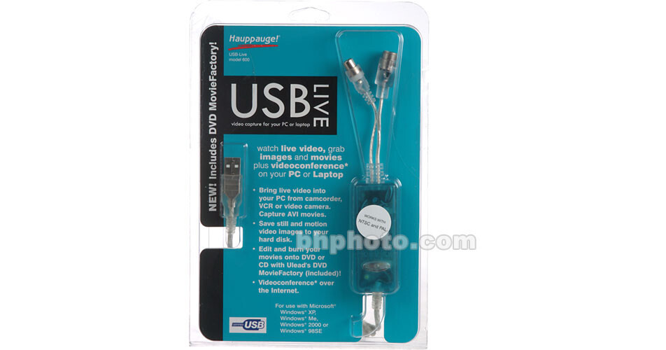 Hauppauge USBLive Video Capture Device for Windows 600 B&H