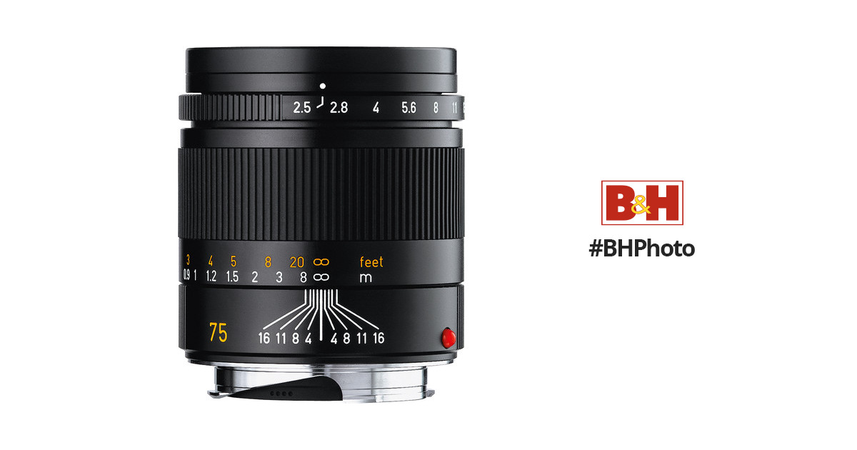 Leica 75mm f/2.5 Summarit-M Manual Focus Lens (Black)