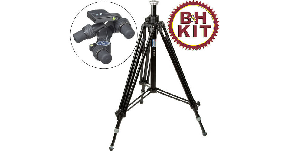 Manfrotto 028B Tripod Legs (Black) with 405 Pro Digital Geared