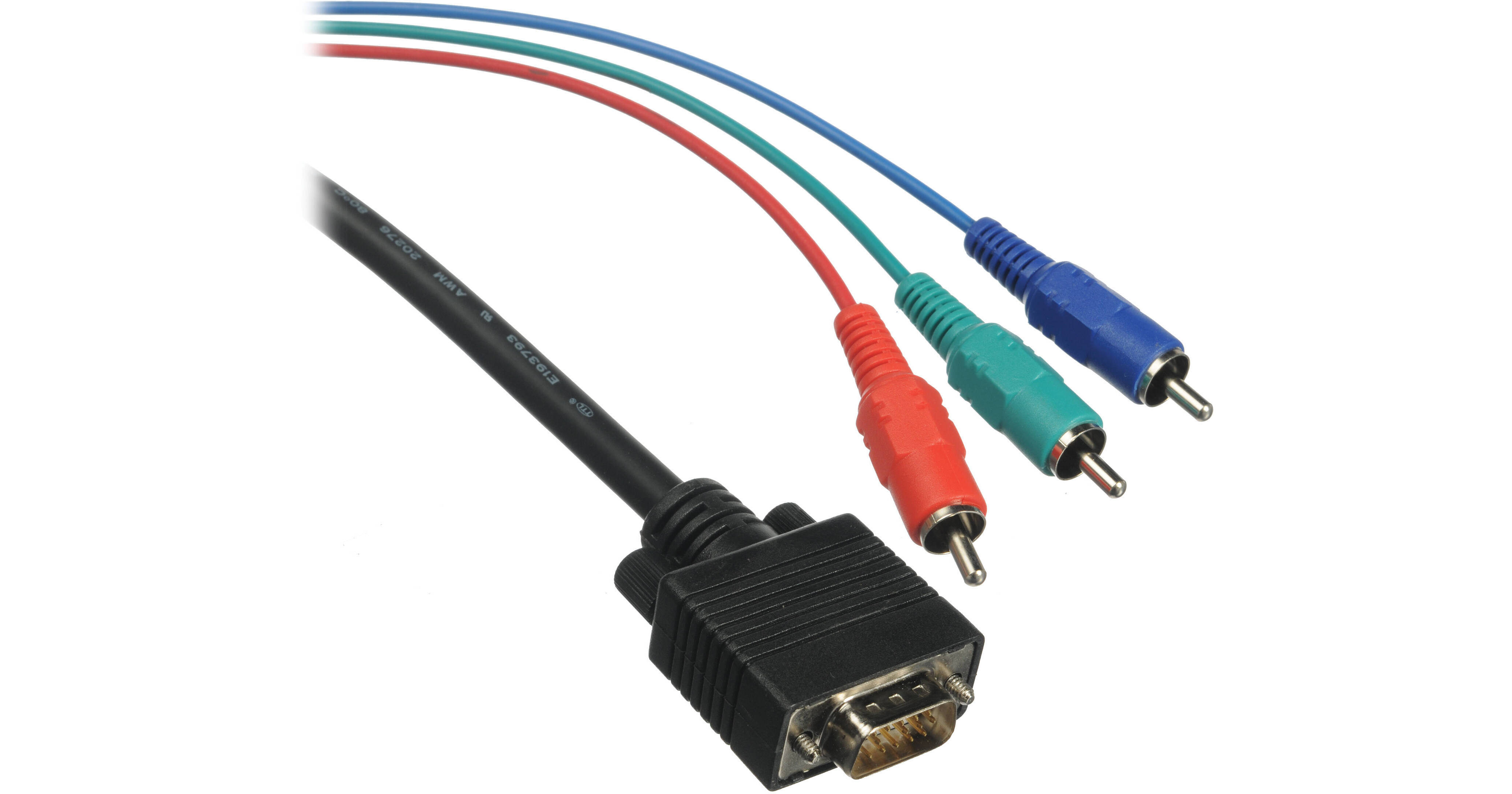 Mitsubishi Component Video DSub 15 to RCA VGARCA3 Cable