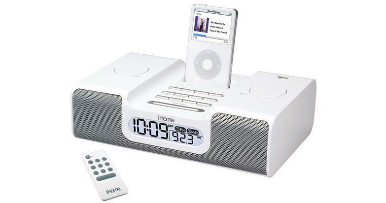 iHome IH6WRS Dual Alarm Clock Radio for iPod shuffle IH6WRS B&H