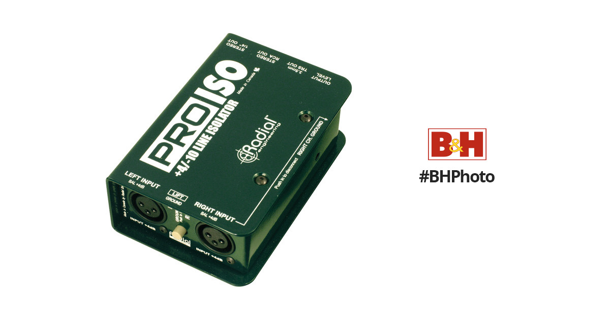 Radial Engineering Pro-ISO +4/-10 dB Stereo Line R800 1150 B&H