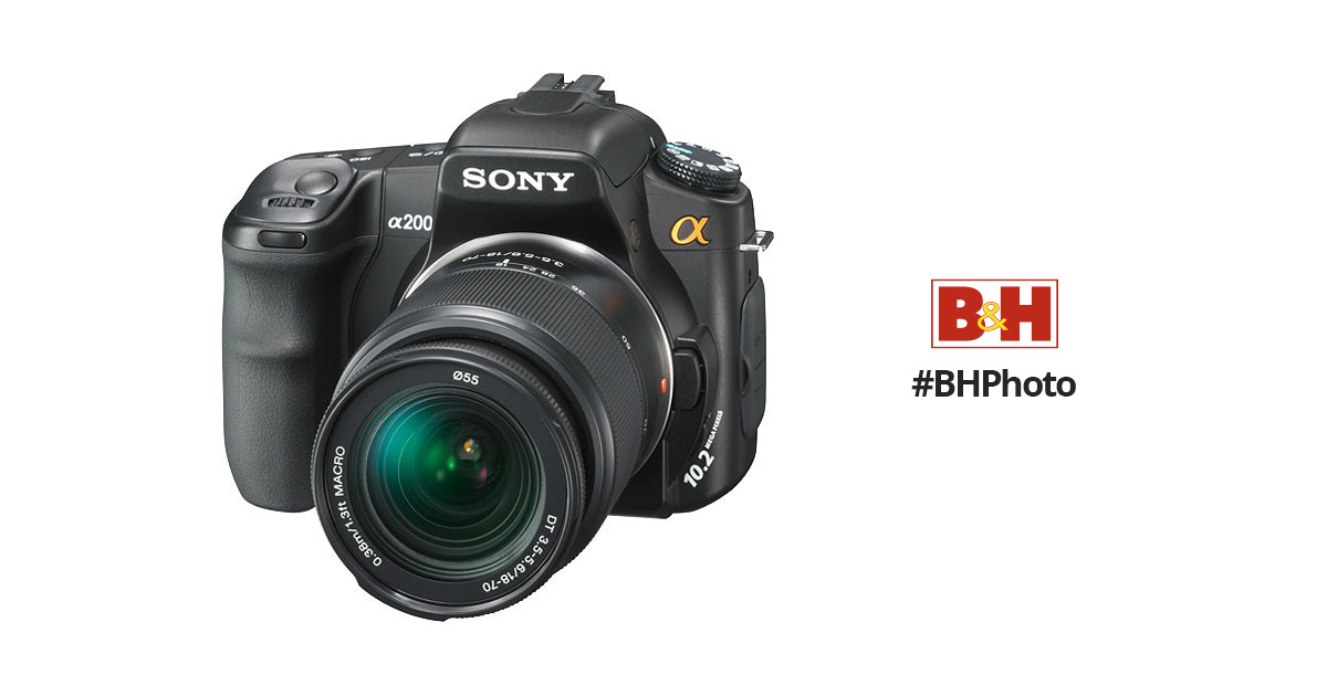 Sony Alpha DSLR-A200 SLR Digital Camera with Sony DSLRA200K B&H