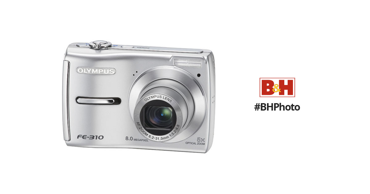 Olympus FE-310 Digital Camera (Silver) 226175 Bu0026H Photo Video