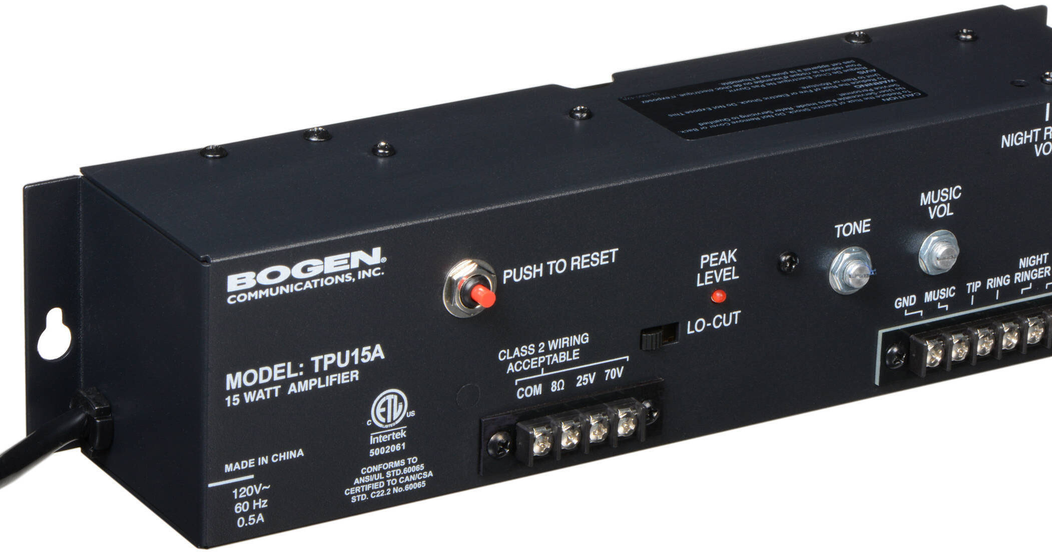 Bogen TPU15A Telephone Paging Amplifier (15W)