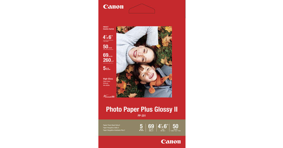 Canon Photo Paper Plus Glossy II (4 x 6") 2311B022 B&H Photo