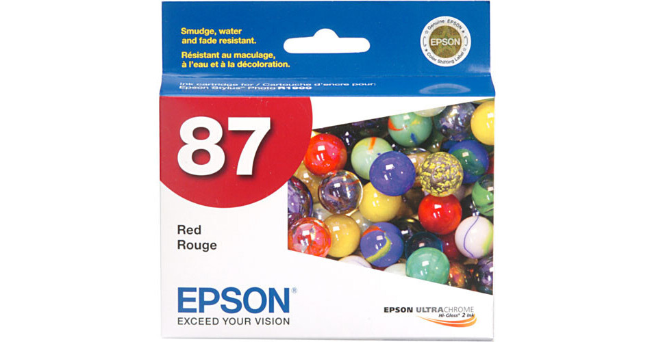 Epson 87 Red Ink Cartridge T087720 B&H Photo Video