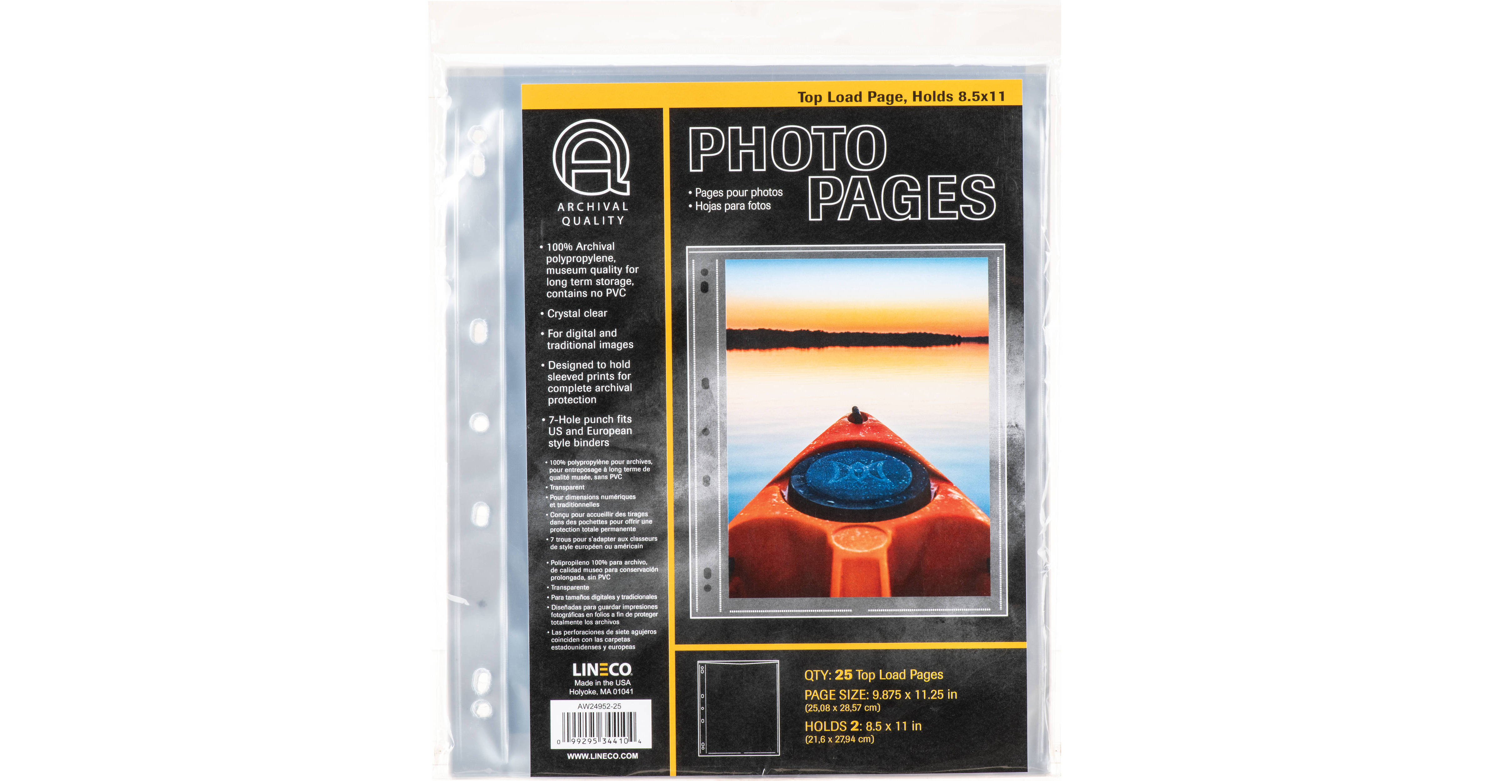 Lineco 8.5 x 11 Photo Storage Pages AW24952-25 B&H Photo Video