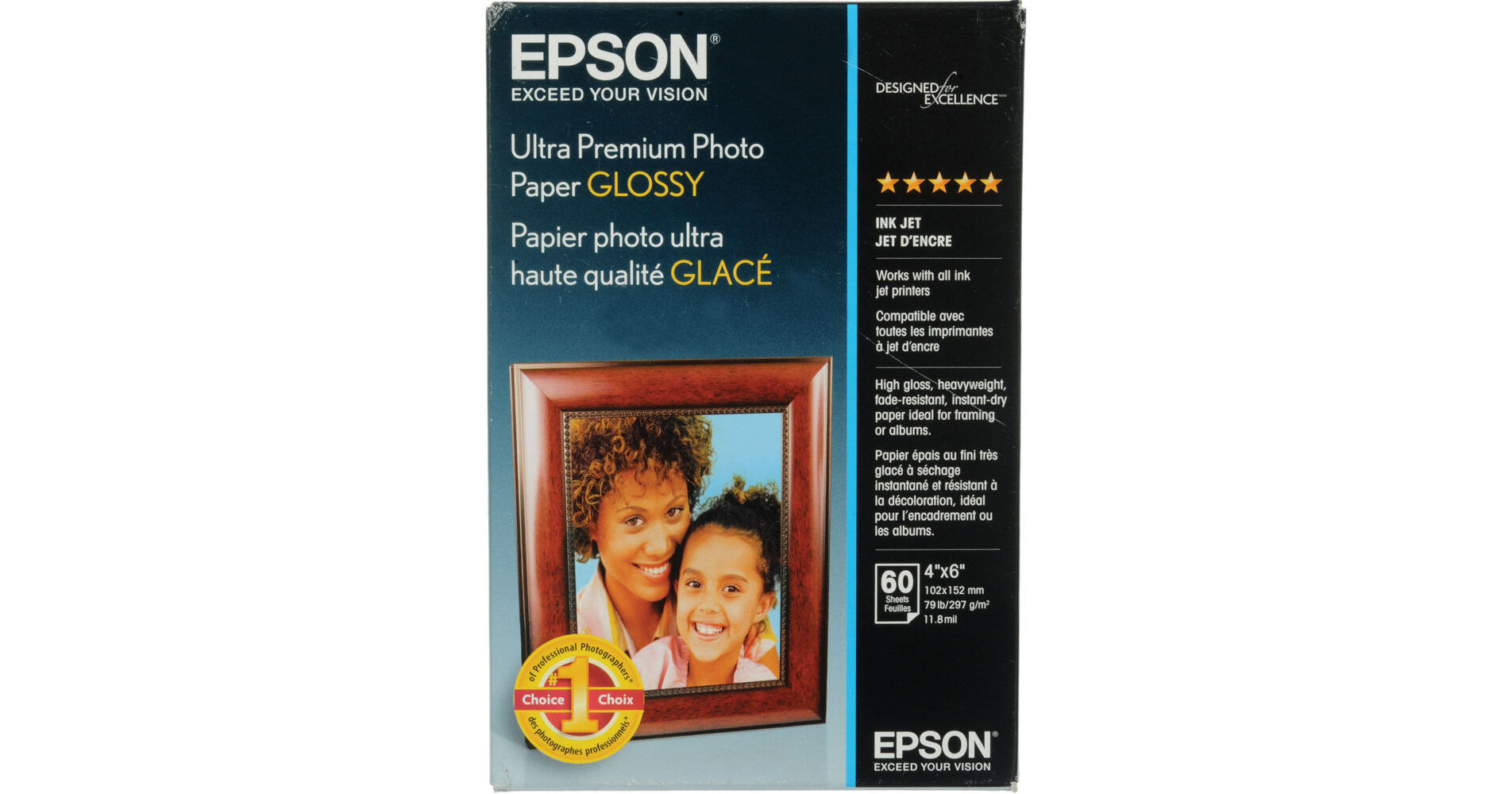 Epson Ultra Premium Photo Paper Glossy (4 x 6", 60 Sheets)