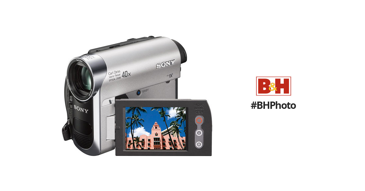 silver Handycam mini dv tape Carl Zeiss Sony dcr-hc54e digital camcorder black 