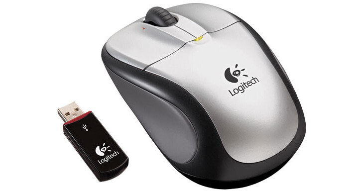 Logitech V220 Cordless Optical Mouse for Notebooks 910-000555