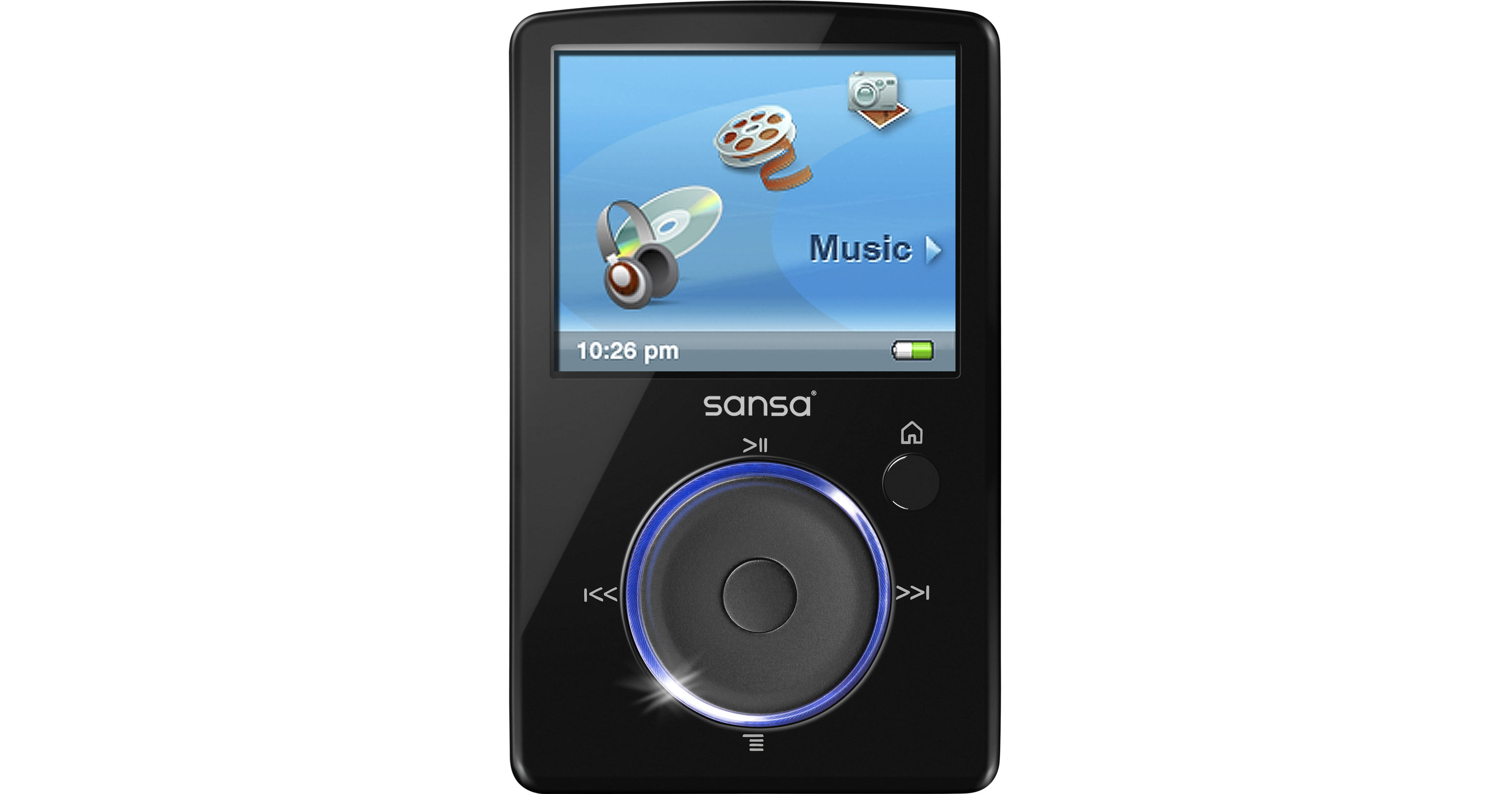 SanDisk Sansa Fuze MP3 Player (Black) SDMX14R-008GK-A57 B&H