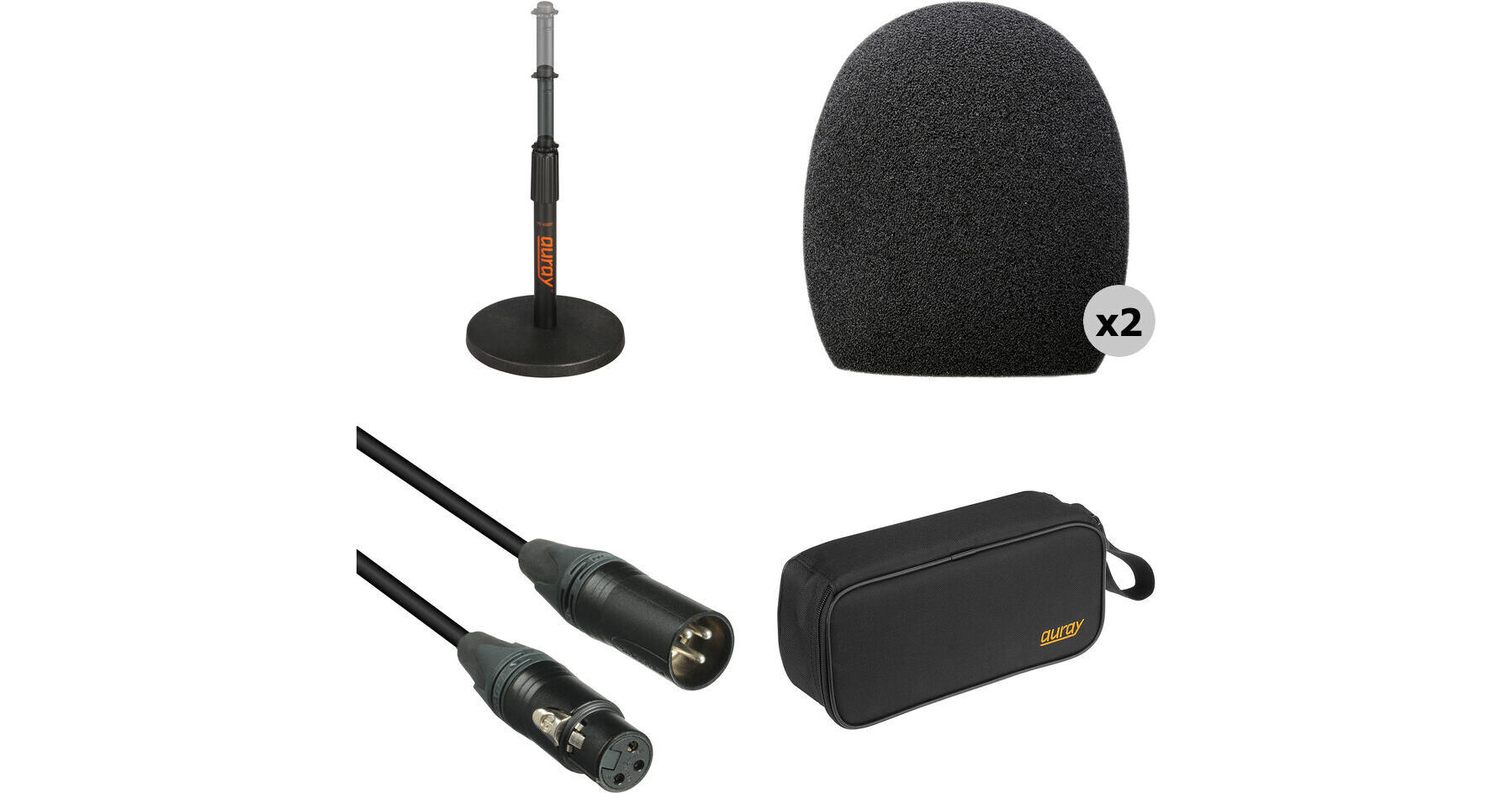 B&H Photo Video Handheld Microphone Accessory Kit with Pouch and