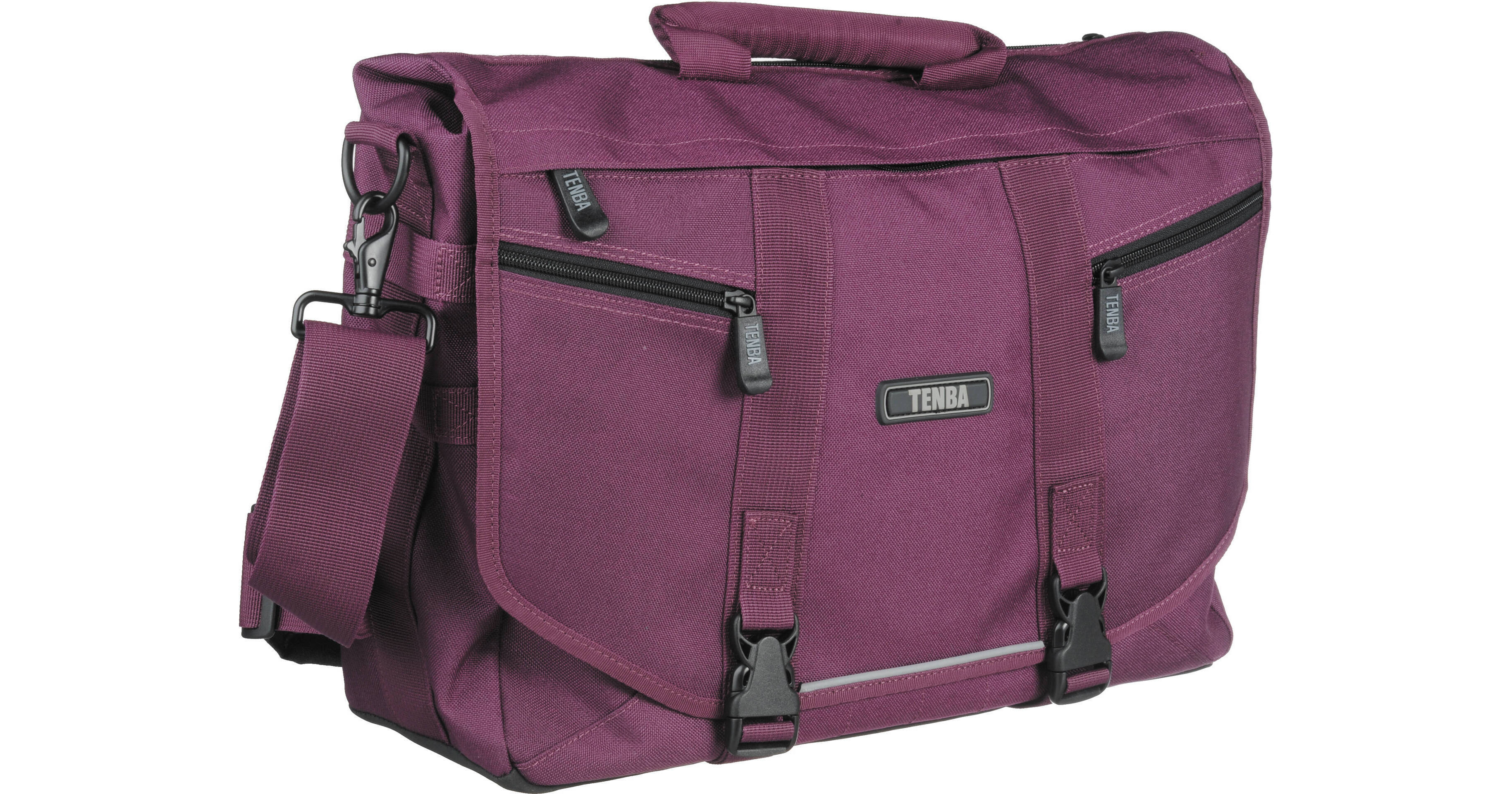Tenba Messenger Large Photo/Laptop Bag (Plum) 638236 B&H Photo
