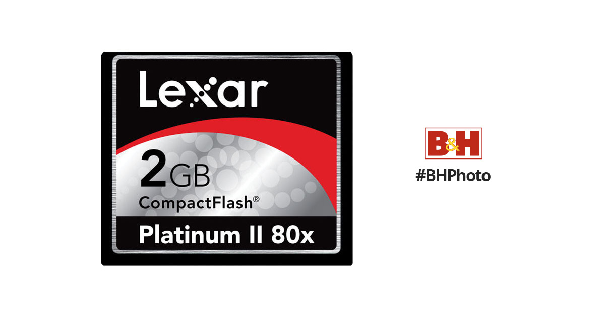 Lexar 2GB Compact Flash Card Platinum II 80x CF CARD High Speed