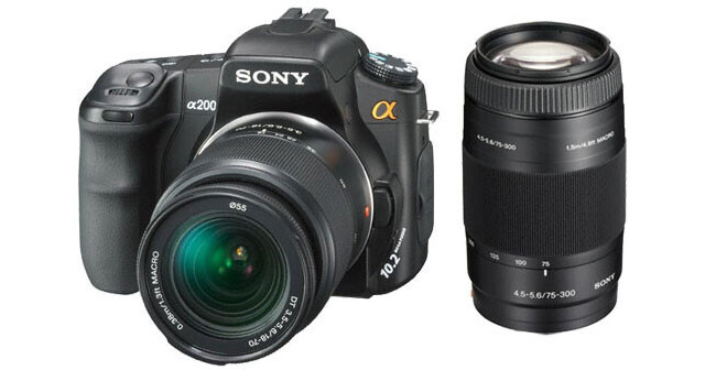 Sony Alpha DSLR-A200 SLR Digital Camera with Sony DSLRA200W B&H