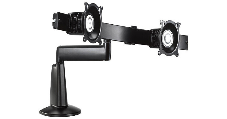 Chief Kcs220b Single Arm Dual Monitor Desk Mount Black Kcs220b